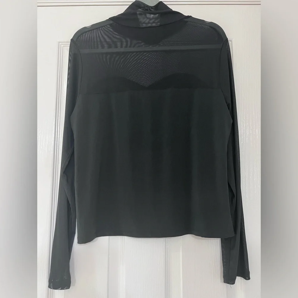 Chic Sheer Black Women's Blouse